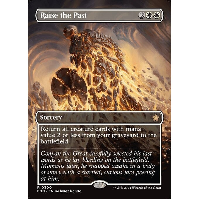 FDN_300 Raise the Past *Borderless BL* MTG Magic: The Gathering: Foundations_Rare