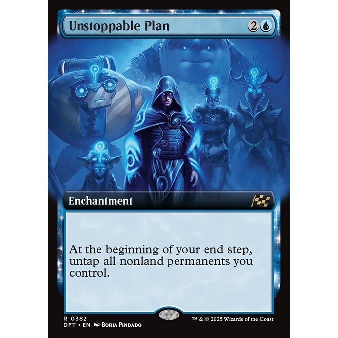 DFT_382 Unstoppable Plan **Extended Art EA* Aetherdrift* MTG Magic: The Gathering_Rare