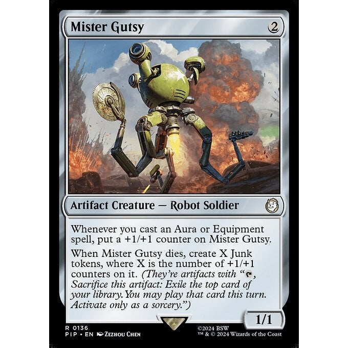 PIP_136 Mister Gutsy MTG Magic: The Gathering: Fallout_Rare