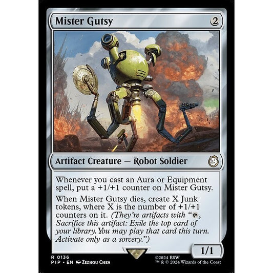 PIP_136 Mister Gutsy MTG Magic: The Gathering: Fallout_Rare