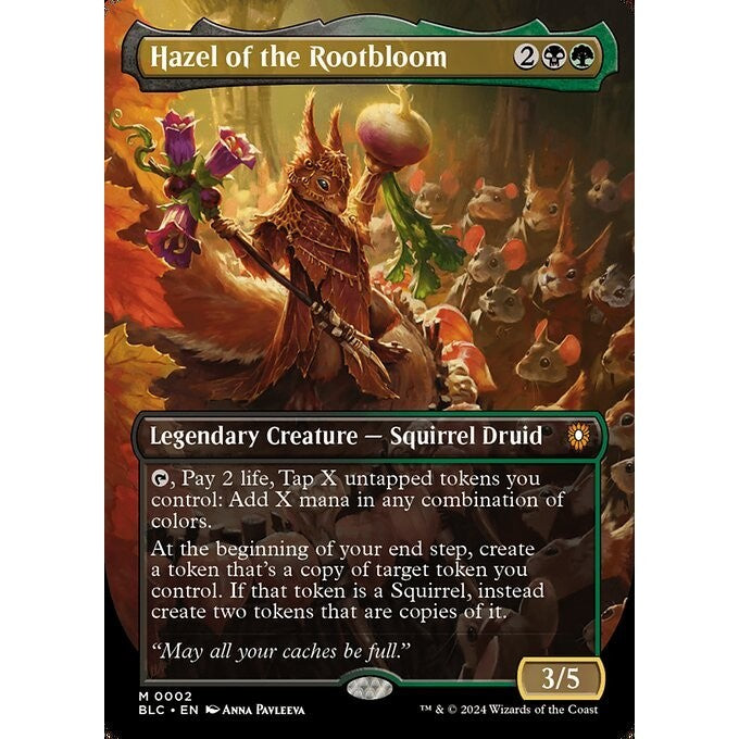 BLC_002 Hazel of the Rootbloom *Extended Art* MTG Magic: The Gathering: Bloomburrow Commander_Mythic