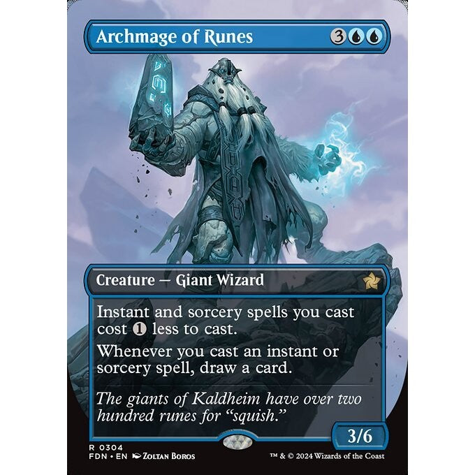 FDN_304 Archmage of Runes *Borderless BL* MTG Magic: The Gathering: Foundations_Rare