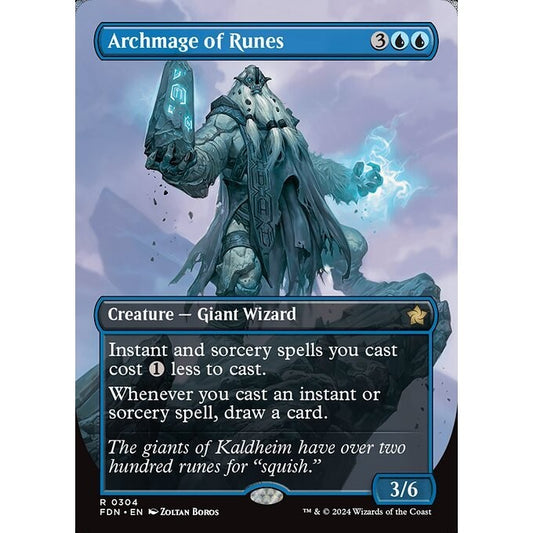 FDN_304 Archmage of Runes *Borderless BL* MTG Magic: The Gathering: Foundations_Rare