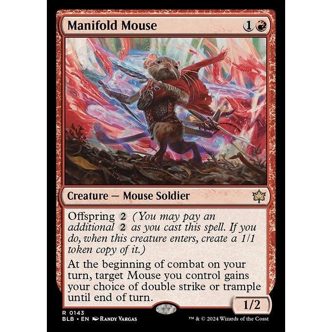 BLB_143 Manifold Mouse MTG Magic: The Gathering: Bloomburrow_Rare