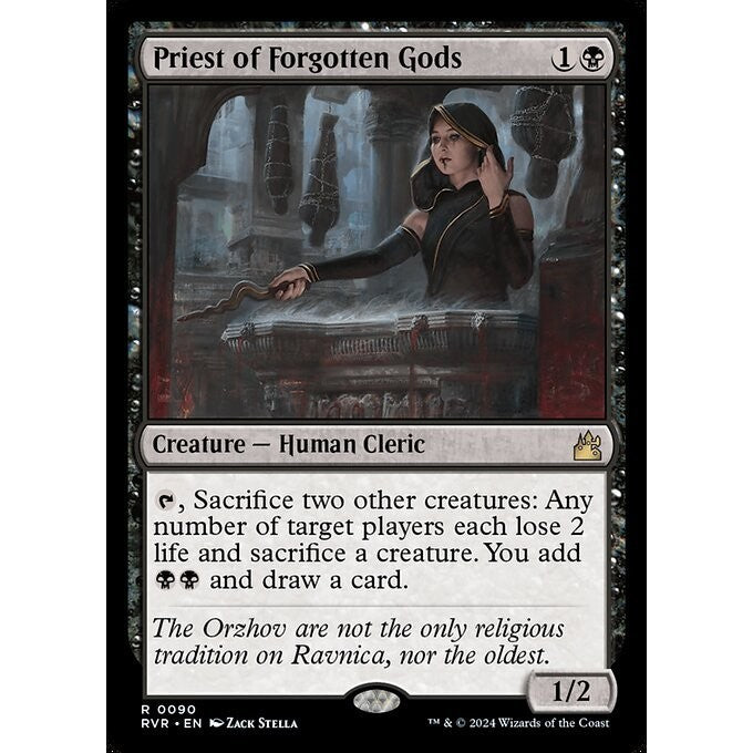 RVR_090 Priest of Forgotten Gods  *FOIL* MTG Magic: The Gathering: Ravnica Remastered Rare