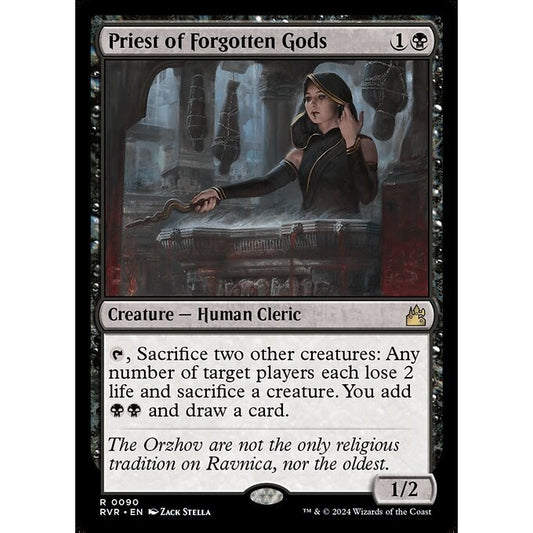 RVR_090 Priest of Forgotten Gods  *FOIL* MTG Magic: The Gathering: Ravnica Remastered Rare