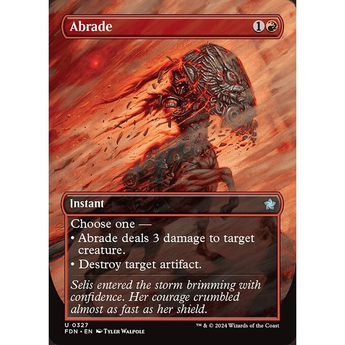 FDN_327 Abrade *Borderless BL* MTG Magic: The Gathering: Foundations_Uncommon