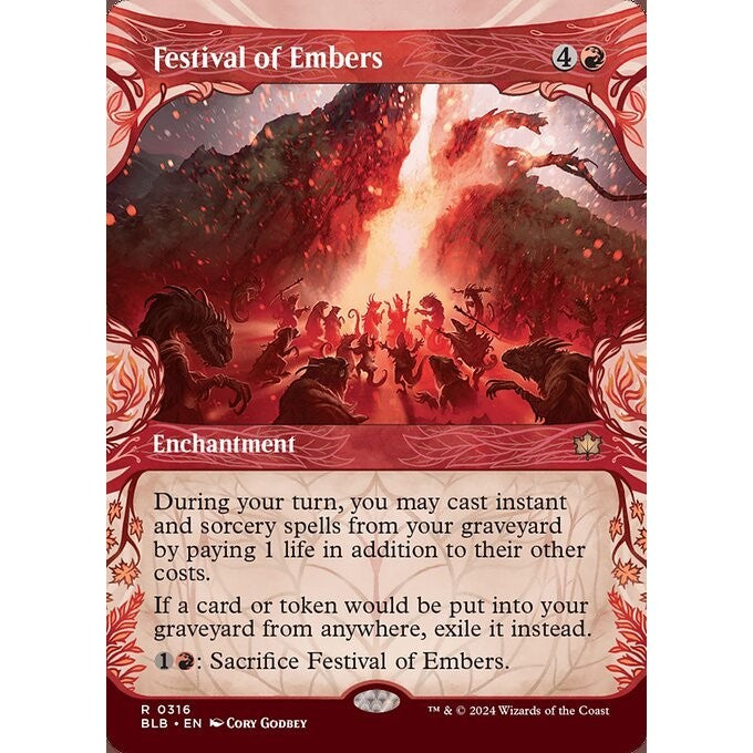 BLB_316 Festival of Embers *Showcase* MTG Magic: The Gathering: Bloomburrow_Rare