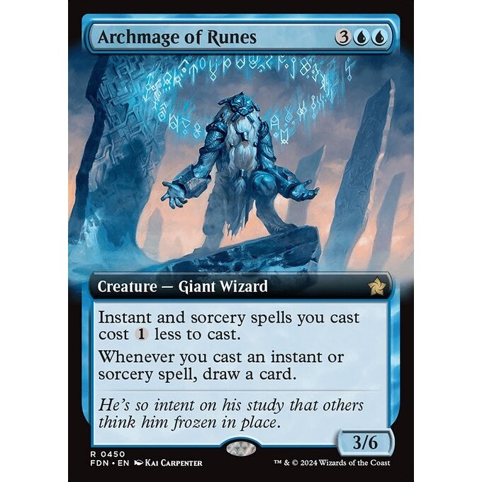 FDN_450 Archmage of Runes *Extended Art EA* MTG Magic: The Gathering: Foundations_Rare