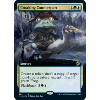 MID_369 Croaking Counterpart *Extended Art Borderless* MTG Magic: The Gathering: Innistrad: Midnight Hunt_Rare