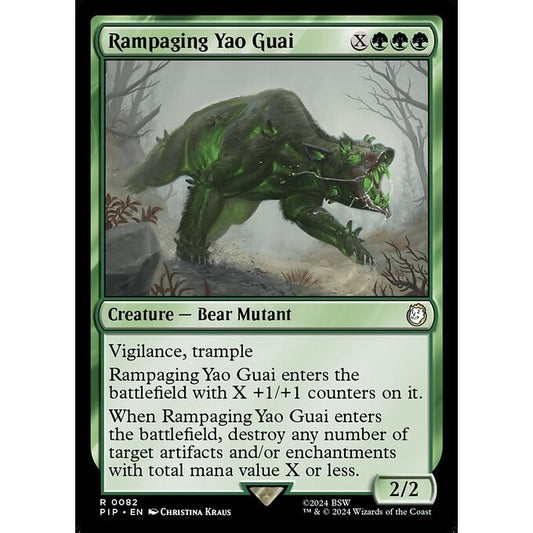 PIP_082 Rampaging Yao Guai MTG Magic: The Gathering: Fallout_Rare