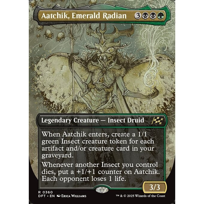 DFT_360 Aatchik, Emerald Radian **Borderless BL* Aetherdrift* MTG Magic: The Gathering_Rare