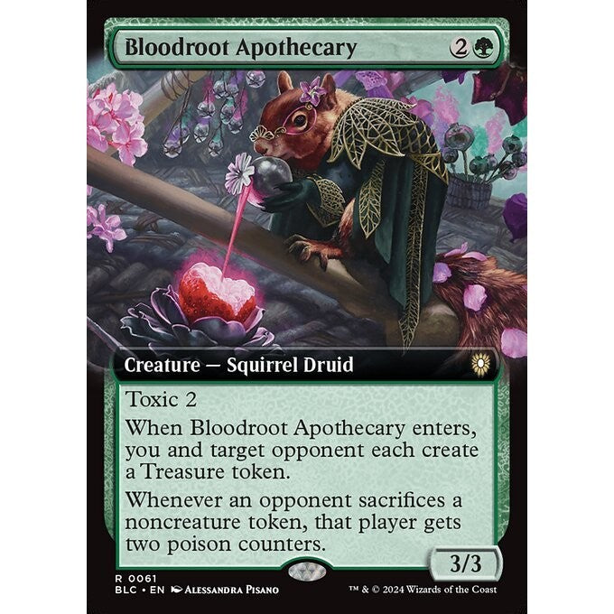 BLC_061 Bloodroot Apothecary *Extended Art* MTG Magic: The Gathering: Bloomburrow Commander_Rare