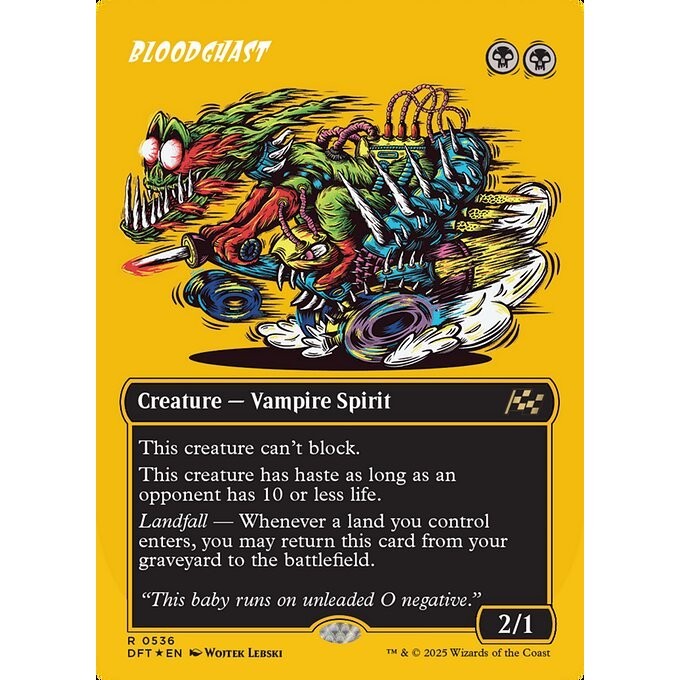 DFT_536 Bloodghast **Borderless BL First Place Foils* Aetherdrift* MTG Magic: The Gathering_Rare