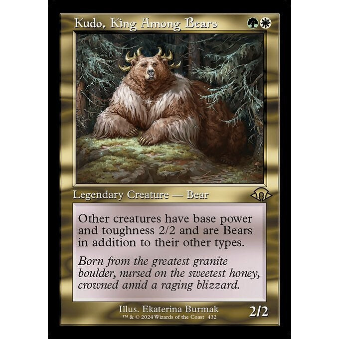 MH3_432 Kudo, King Among Bears *Classic Retro Print* MTG Magic: The Gathering: Modern Horizons 3_Rare