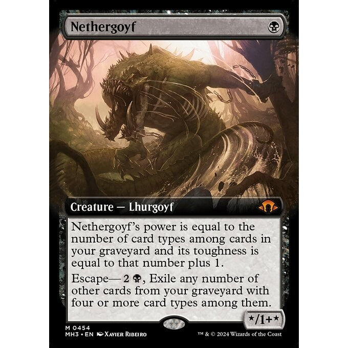 MH3_454 Nethergoyf *Extended Art EA* MTG Magic: The Gathering: Modern Horizons 3_Mythic