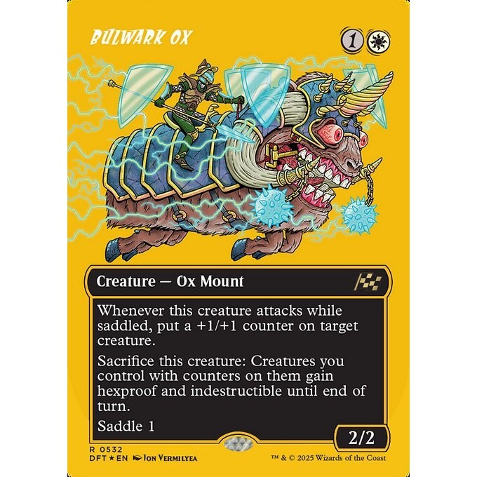 DFT_532 Bulwark Ox **Borderless BL First Place Foils* Aetherdrift* MTG Magic: The Gathering_Rare