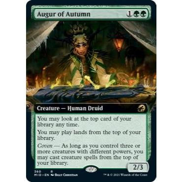 MID_360 Augur of Autumn *Extended Art Borderless* MTG Magic: The Gathering: Innistrad: Midnight Hunt_Rare