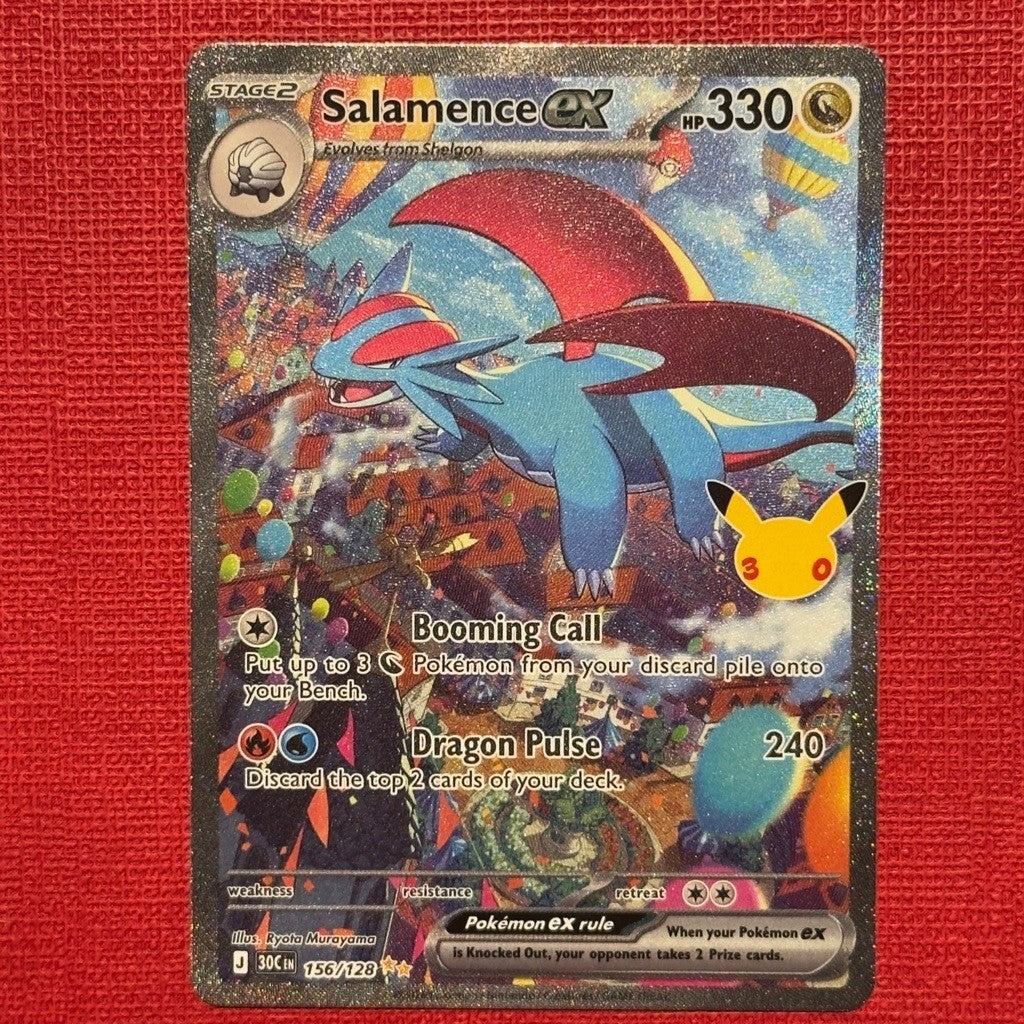 30c_156/128 SALAMENCE Ex SIR *30th Anniversary Celebrations*  English Holofoil Special Illustration Rare Pokemon TCG