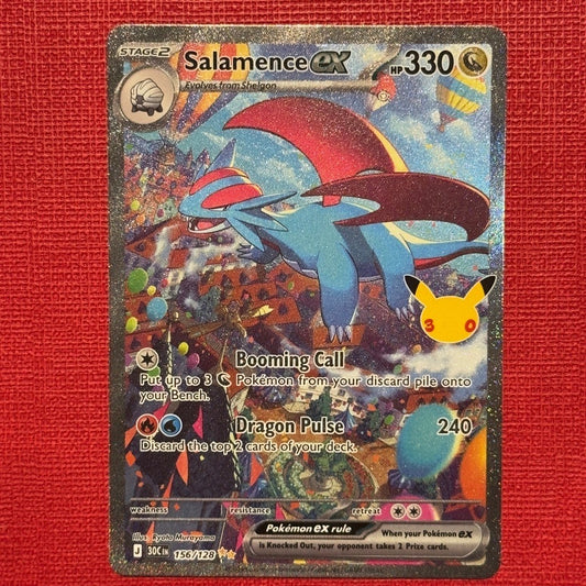 30c_156/128 SALAMENCE Ex SIR *30th Anniversary Celebrations*  English Holofoil Special Illustration Rare Pokemon TCG