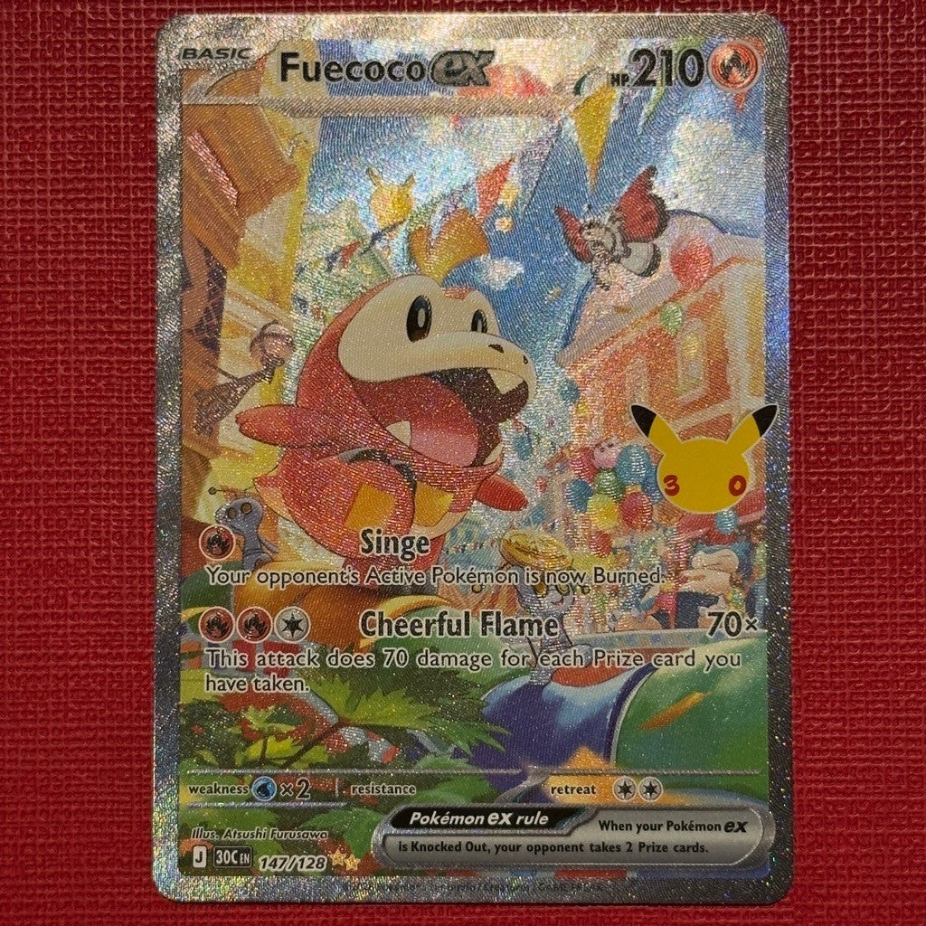 30c_147/128 FUECOCO Ex SIR *30th Anniversary Celebrations*  English Holofoil Special Illustration Rare Pokemon TCG