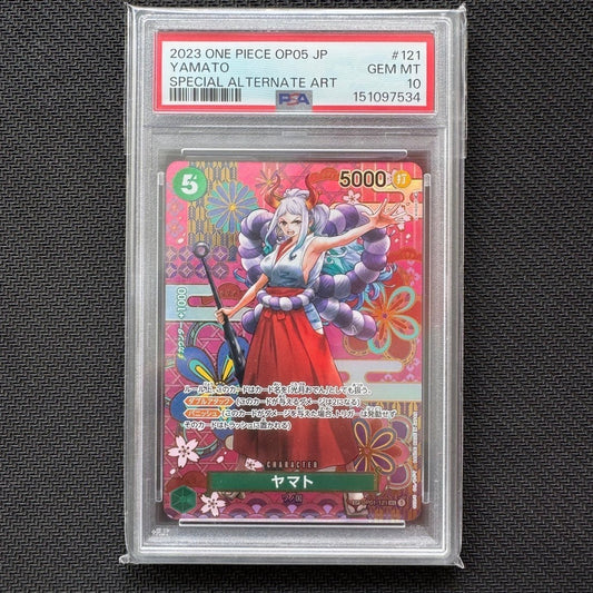 OP01_121  * YAMATO SP PSEC PSA 10 GRADED SLAB GEM MINT One Piece TCG_Secret Rare OP05 AA Parallel PSA10
