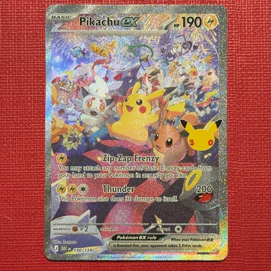 30c_150/128 PIKACHU Ex (Night SIR) *30th Anniversary Celebrations* English Holofoil Special Illust Rare Pokemon TCG