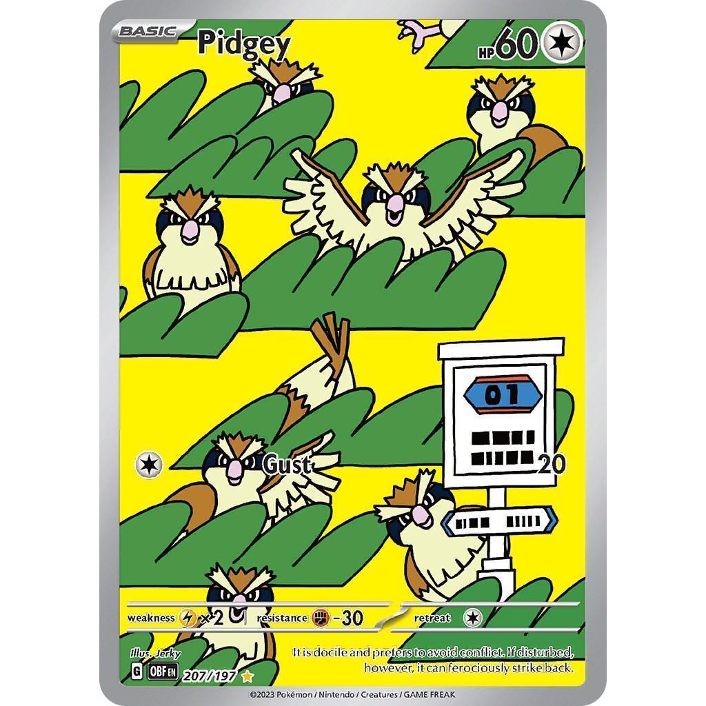 OBF_207/197 PIDGEY *Obsidian Flames* UR English Pokemon TCG_Ultra Rare