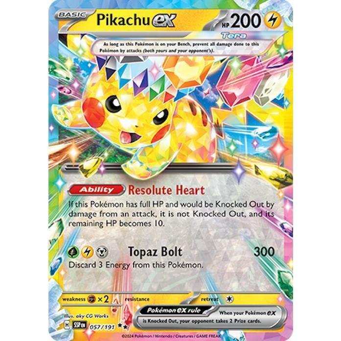 SSP_057/191 PIKACHU EX *Surging Sparks* DR English Pokemon TCG_Double Rare
