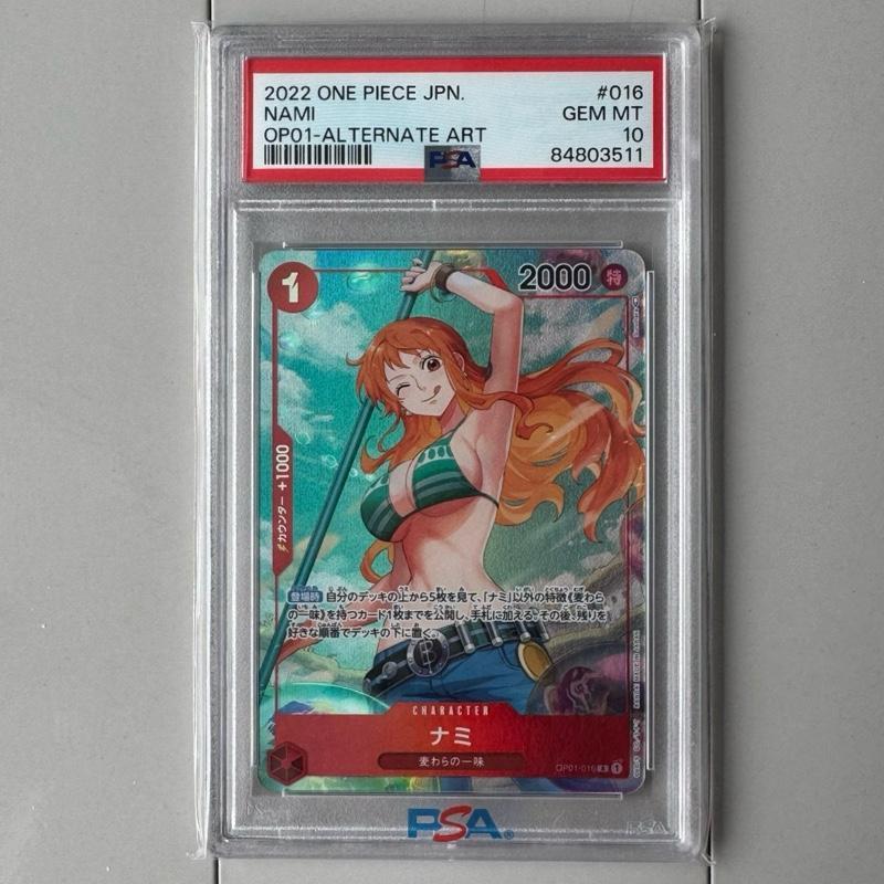 OP01_016 Nami PSA10 Graded Slab One Piece TCG_P-SR Parallel Super Rare AA