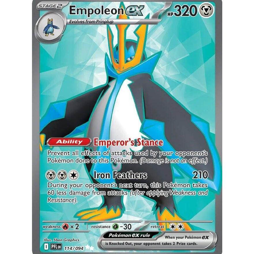 PFL_114/094 EMPOLEON EX AR *Phanstasmal Flames* AR English Pokemon TCG_Art Rare