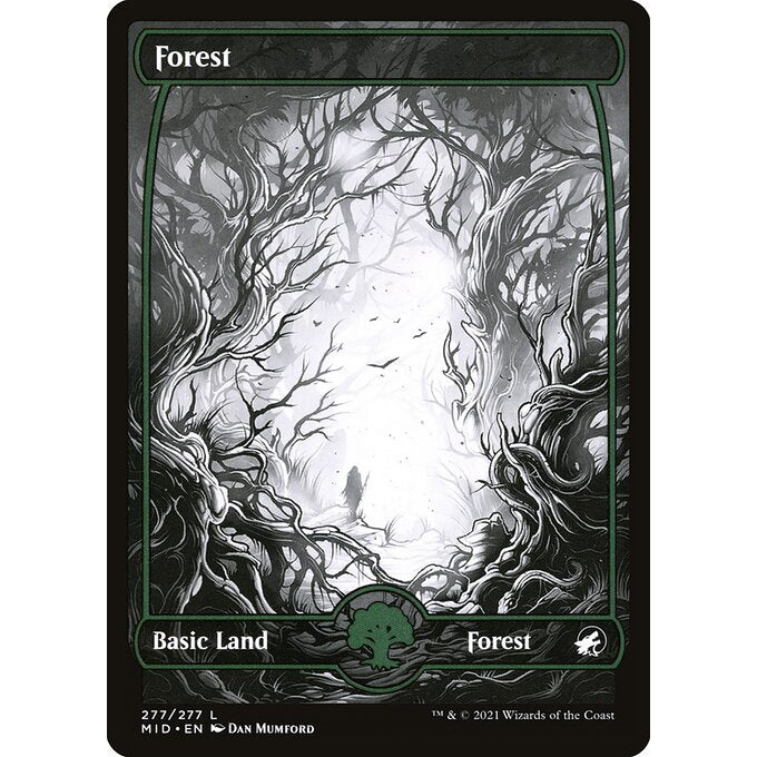 MID INNISTRAD: MIDNIGHT HUNT FULL ART ETERNAL NIGHT BASIC LANDS - AND REGULAR Choose Your Cards MTG Magic: The Gathering Basic Land