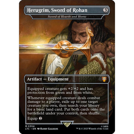LTC_354 HERUGRIM, SWORD OF ROHAN - SWORD OF HEARTH AND HOME MTG: Magic the Gathering: Lord of the Rings Commander Mythic