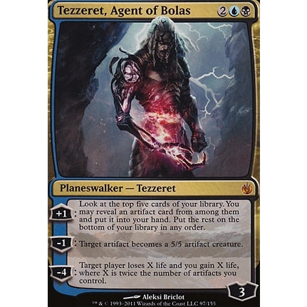 MBS_097 TEZZERET, AGENT OF BOLAS MTG Magic The Gathering: Mirrodin Besieged Mythic