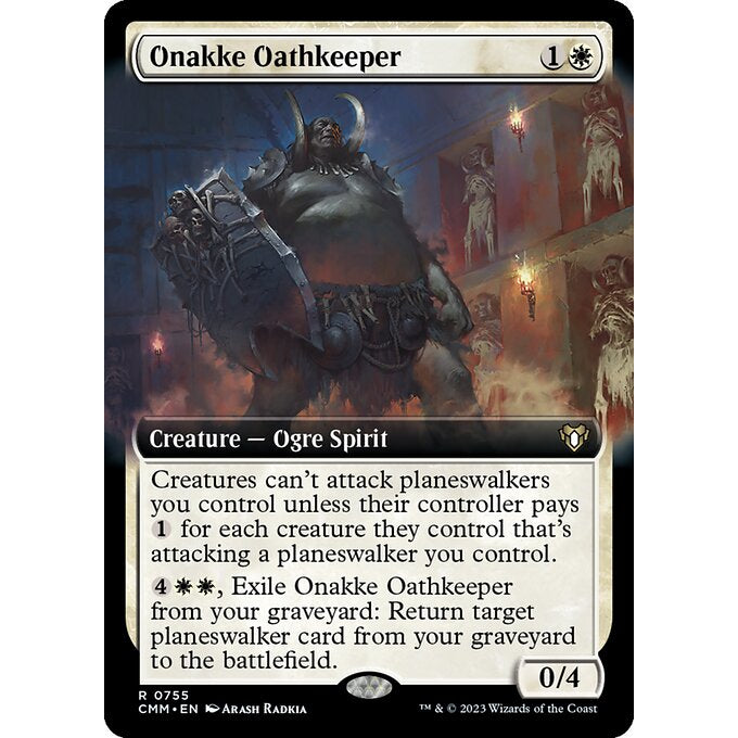 CMM_755 Onakke Oathkeeper EA Extended Art MTG Magic: The Gathering: Commander Masters Rare