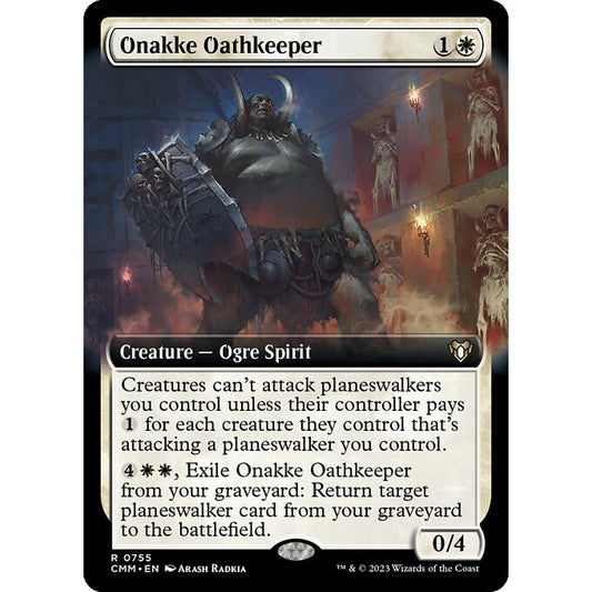CMM_755 Onakke Oathkeeper EA Extended Art MTG Magic: The Gathering: Commander Masters Rare