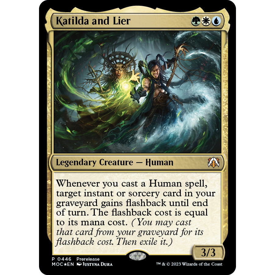 MOC_446 Katilda and Lier Prerelease Promo MTG Magic the Gathering: March of the Machines Commander Mythic