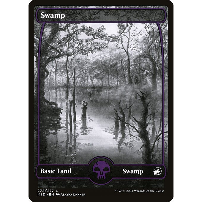 MID INNISTRAD: MIDNIGHT HUNT FULL ART ETERNAL NIGHT BASIC LANDS - AND REGULAR Choose Your Cards MTG Magic: The Gathering Basic Land