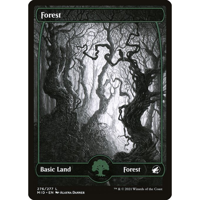 MID INNISTRAD: MIDNIGHT HUNT FULL ART ETERNAL NIGHT BASIC LANDS - AND REGULAR Choose Your Cards MTG Magic: The Gathering Basic Land
