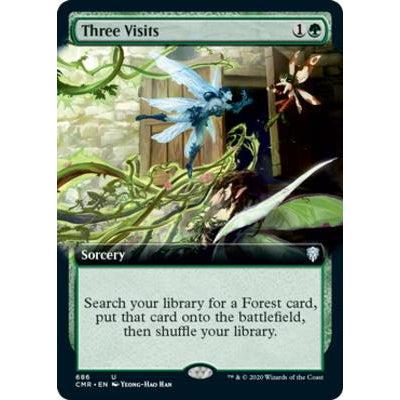 CMR_686 THREE VISITS EA BL MTG Magic The Gathering: Commander Legends Uncommon
