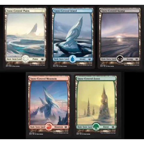 MH1 MODERN HORIZONS FULL ART SNOW-COVERED BASIC LANDS - Regular MTG Magic: the Gathering Basic Land
