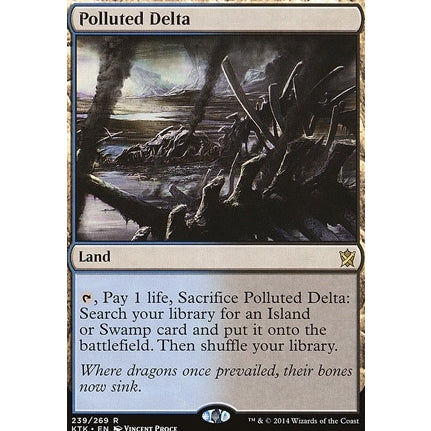 KTK_239 POLLUTED DELTA Fetch Land MTG Magic The Gathering: Khans of Tarkir Rare