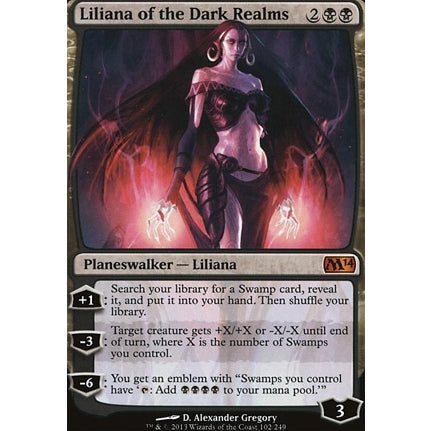 M14_102 LILIANA OF THE DARK REALMS MTG Magic The Gathering: Core Set 2014 Edition Mythic