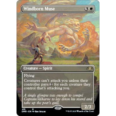 DMR_415 WINDBORN MUSE EXTENDED BORDERLESS EA BL MTG Magic The Gathering: Dominaria Remastered Rare