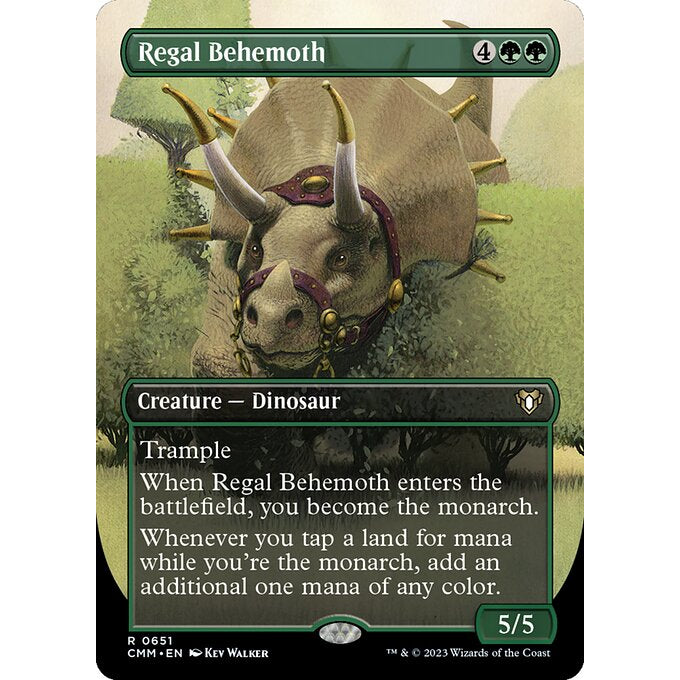 CMM_651 Regal Behemoth BL Borderless MTG Magic: The Gathering: Commander Masters Rare