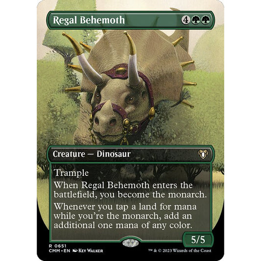 CMM_651 Regal Behemoth BL Borderless MTG Magic: The Gathering: Commander Masters Rare