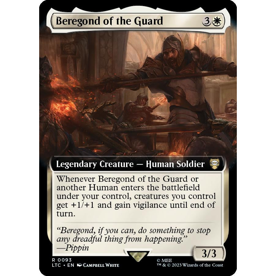 LTC_93 BEREGOND OF THE GUARD (EXTENDED ART) MTG: Magic the Gathering: Lord of the Rings Commander Rare