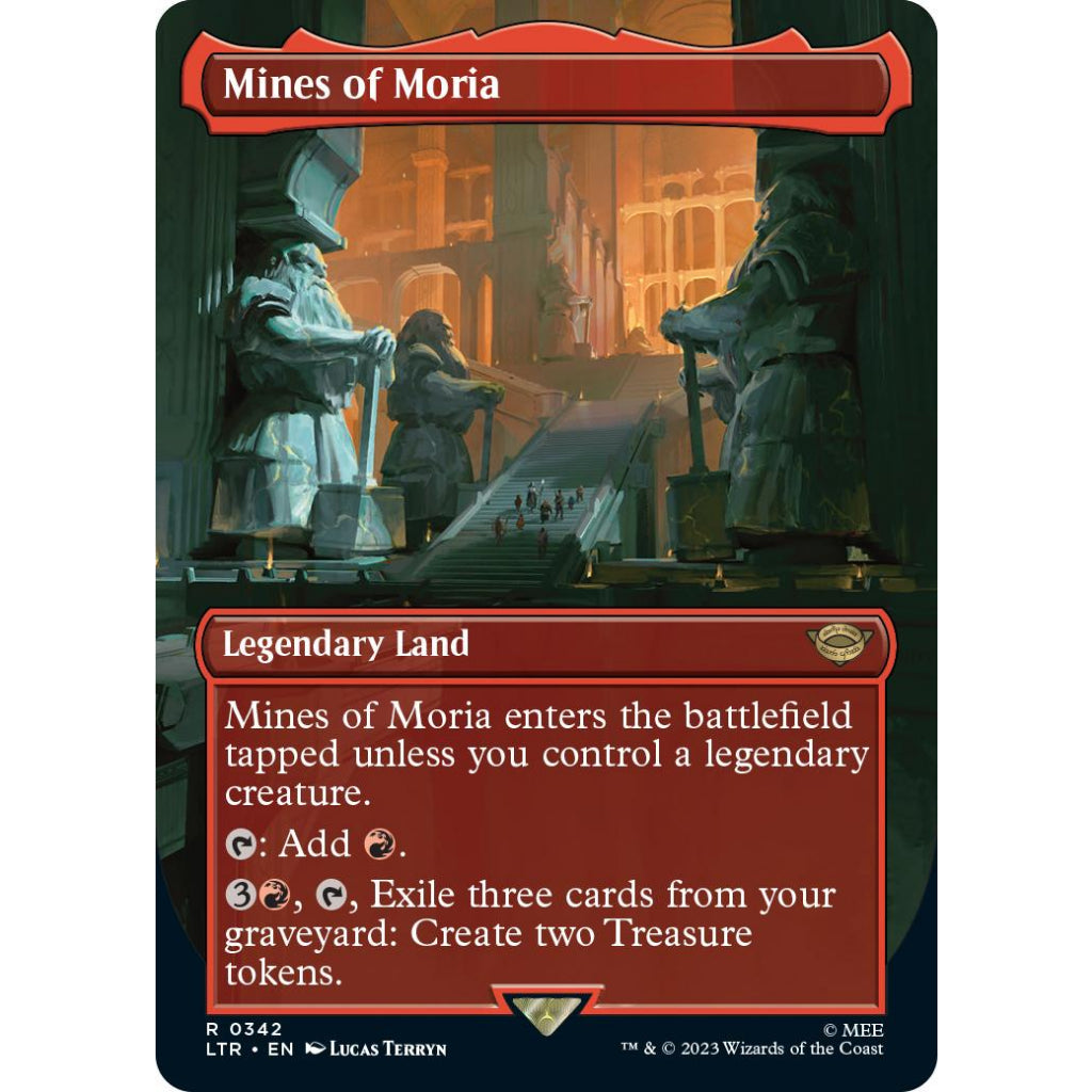 LTR_342 MINES OF MORIA (BORDERLESS) MTG: Magic the Gathering: Lord of the Rings Rare