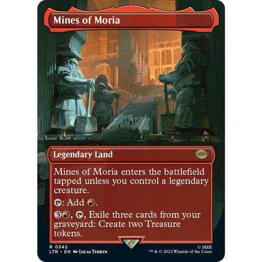 LTR_342 MINES OF MORIA (BORDERLESS) MTG: Magic the Gathering: Lord of the Rings Rare