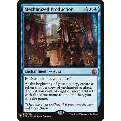 AER_038 MECHANIZED PRODUCTION: THE LIST MTG: Magic the Gathering: Aether Revolt Mythic